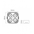 Moduł OPTO 4x SMD2835 12V 6500K 3W LED line 243431