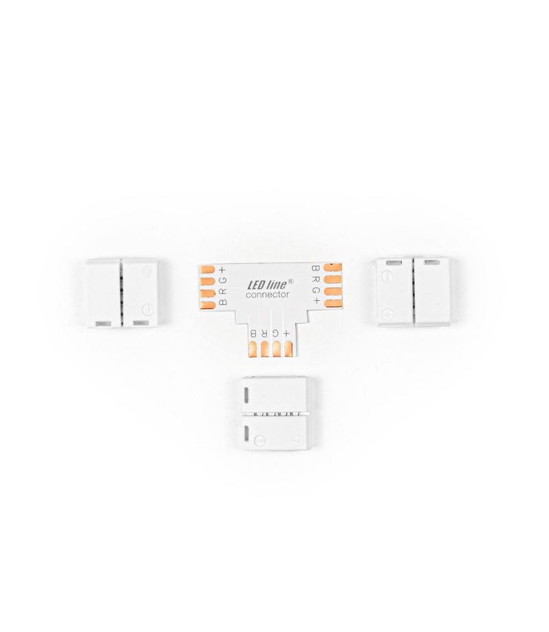 łącznik do taśm LED CLICK CONNECTOR kątowy 10 mm 4 PIN Typ T RGB LED line 246524