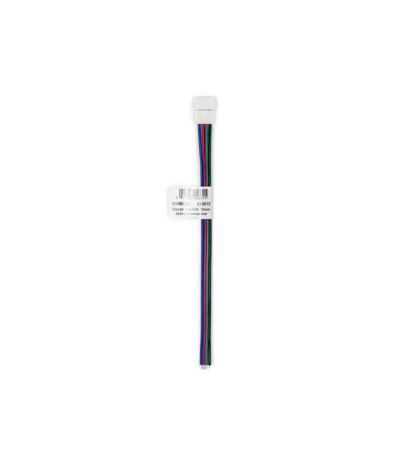 złączka do taśm LED CLICK CONNECTOR pojedyncze 10 mm 4 PIN z przewodem LED line 243615