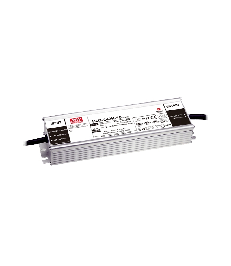 Zasilacz HLG-240H-12A 16A 192W 12V IP65 Mean Well HLG-240H-12A