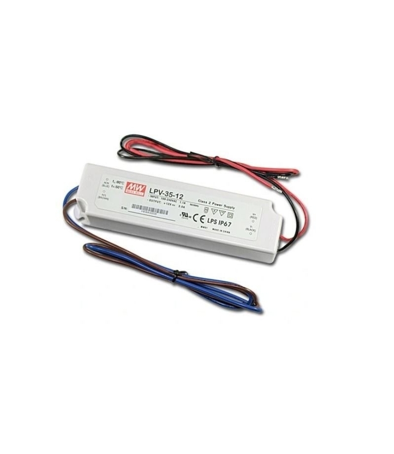 Zasilacz LPV-35-12 3A 36W 12V IP67 Mean Well LPV-35-12