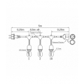 LEDOM Girlanda ogrodowa E27 5m + 10 x E27 1W LEDOM 477323