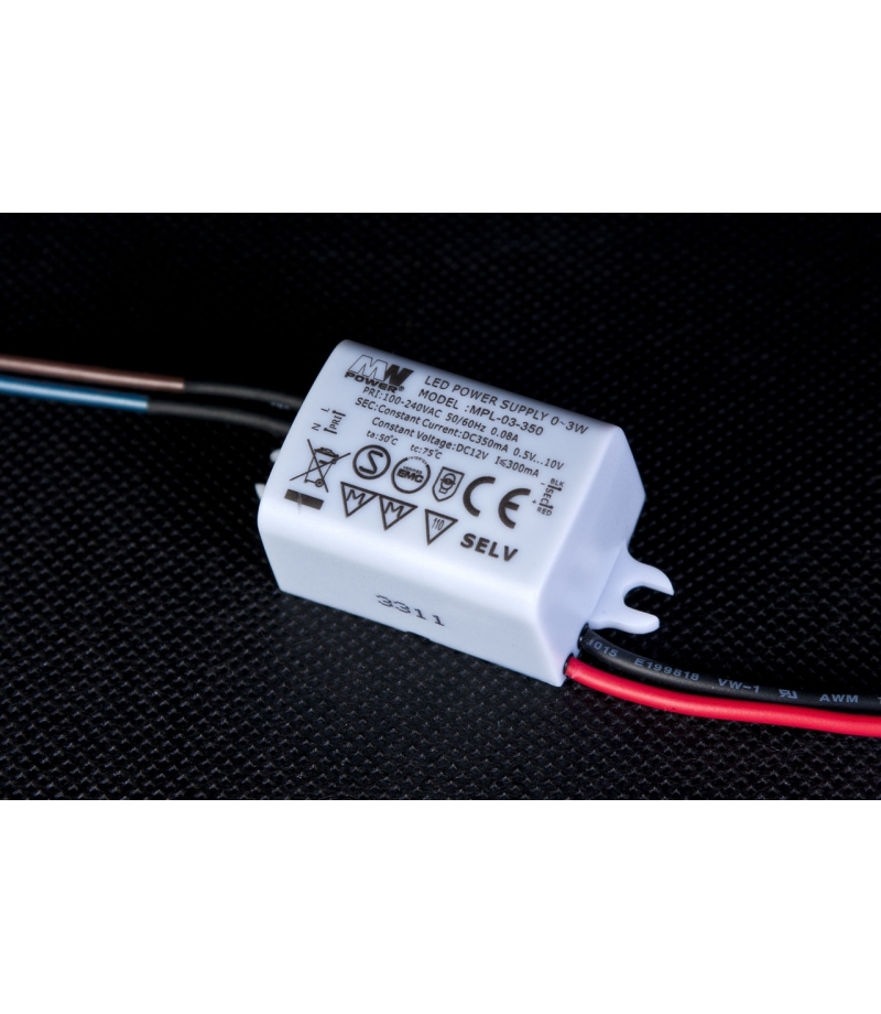 Zasilacz MPL-03-350 3W 350mA IP65 MWPower MPL-03-350