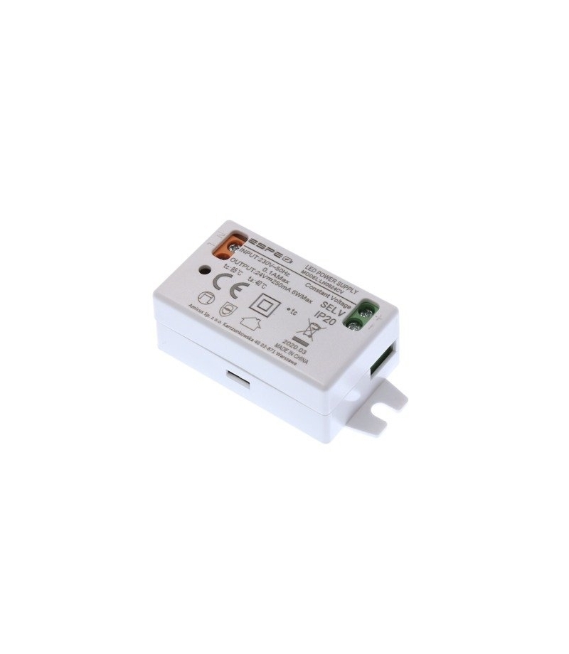 Zasilacz stałonapięciowy LED 24V 0,25A 6W  LN0624CV