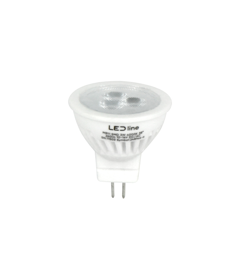 PRIME żarówka LED MR11 3W 4000K 330lm 10-14V AC/DC 38° LED line PRIME 248146-II