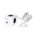 Przedłużacz CUBE 4 gniazda + 2xUSB 1,5m 16A/3680W Schuko  AURA line 205772