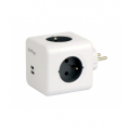 Rozgałęźnik CUBE 4 gniazda + 2xUSB 16A/3680W Schuko AURA line 205765