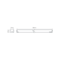Oprawa liniowa FUSION 4000K 20W 2600lm 120° IP20 60cm biała PRIME PC Cover 203259