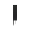 Oprawa Solarna Ogrodowa słupek 50cm Suntis barwa ciepła z czujnikiem ruchu 3000K 220lm 2Ah USB-C Kwadrat IP54 Czarna PRIME