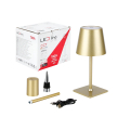 Lampa stołowa TAZA 3,5W 400lm CCT IP54 złota 2x2000mAh 4in1 LITE