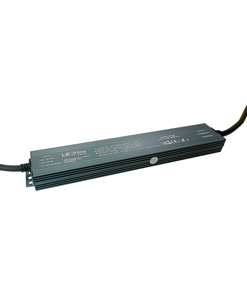 Zasilacz 200-24 IP67 24V 200W Aluminiowy PRIME LED line LL-200-24-ALU