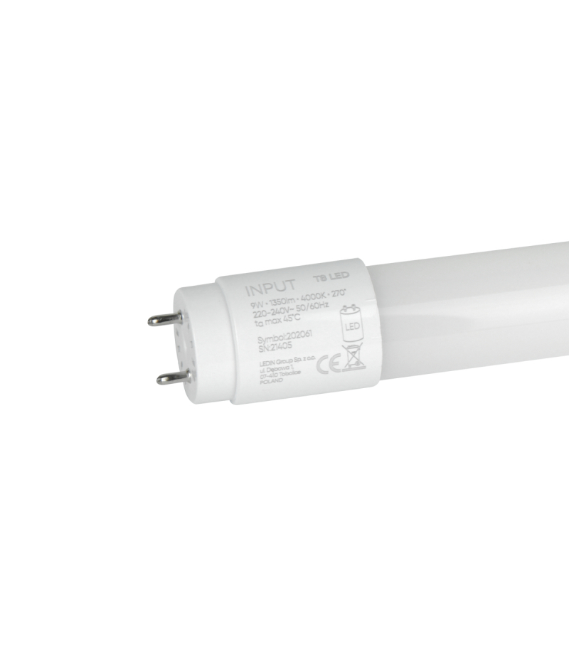 Świetlówka LED T8 G13 4000K 9W 1350lm 230V 270° 60cm Szkło PRIME LED line 202061-II