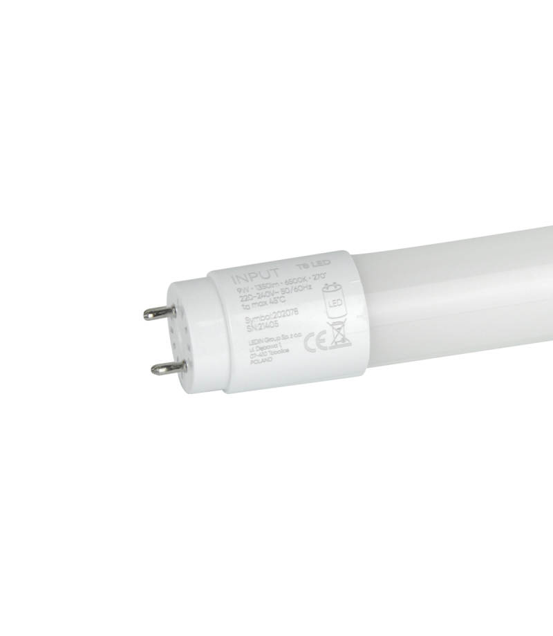 Świetlówka LED T8 G13 6500K 9W 1350lm 230V 270° 60cm Szkło PRIME LED line 202078-II