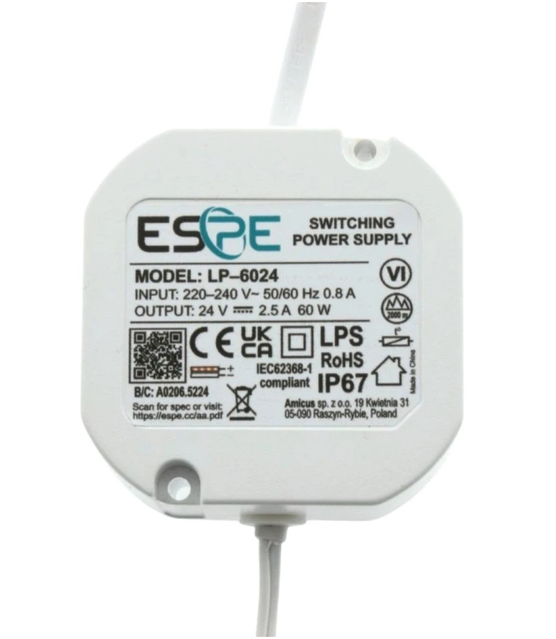 Zasilacz LP-6024 2,5A 60W 24V PUSZKA  LP-6024  LP-6024