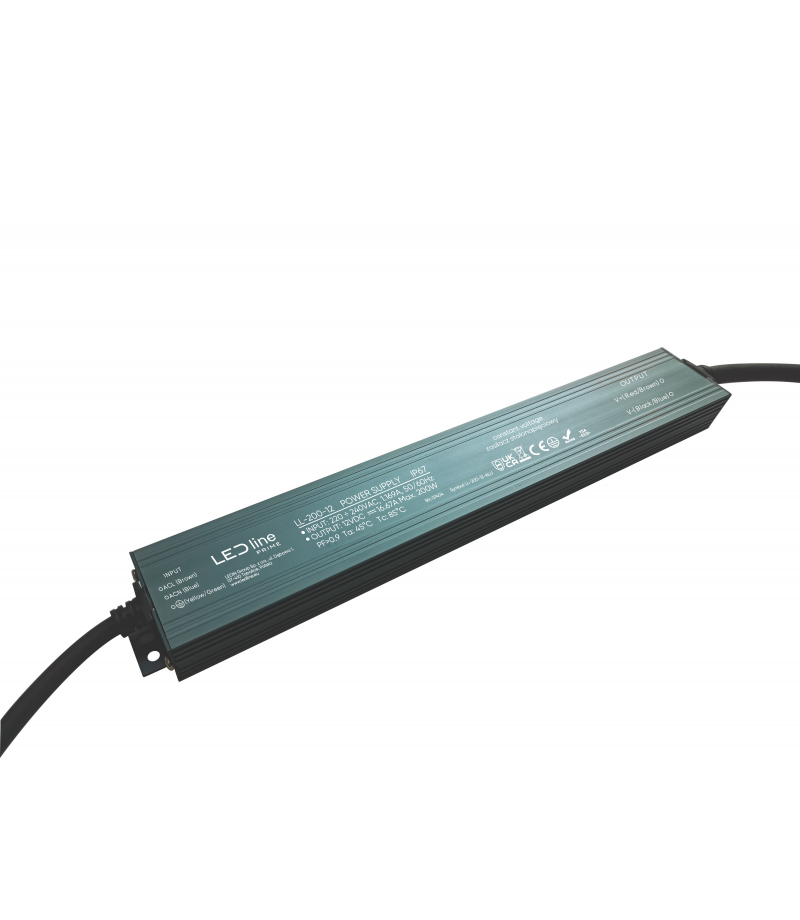 Zasilacz 200-12 IP67 200W 12V Aluminiowy PRIME LED line LL-200-12-ALU