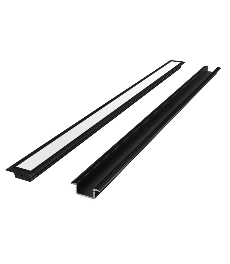 Profil aluminiowy wpuszczany czarny 3m - zestaw PRIME LED line PRIME 218079 LED line PRIME 218079