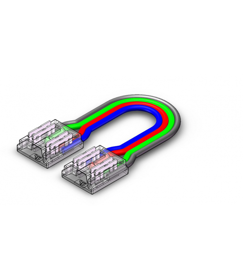 Złączka do taśm Fast Connector 3gen. COB 4pin 10mm 4A PCB-przewód 15cm-PCB PRIME (10 szt.) LED line PRIME 220515 LED line PRIME 220515