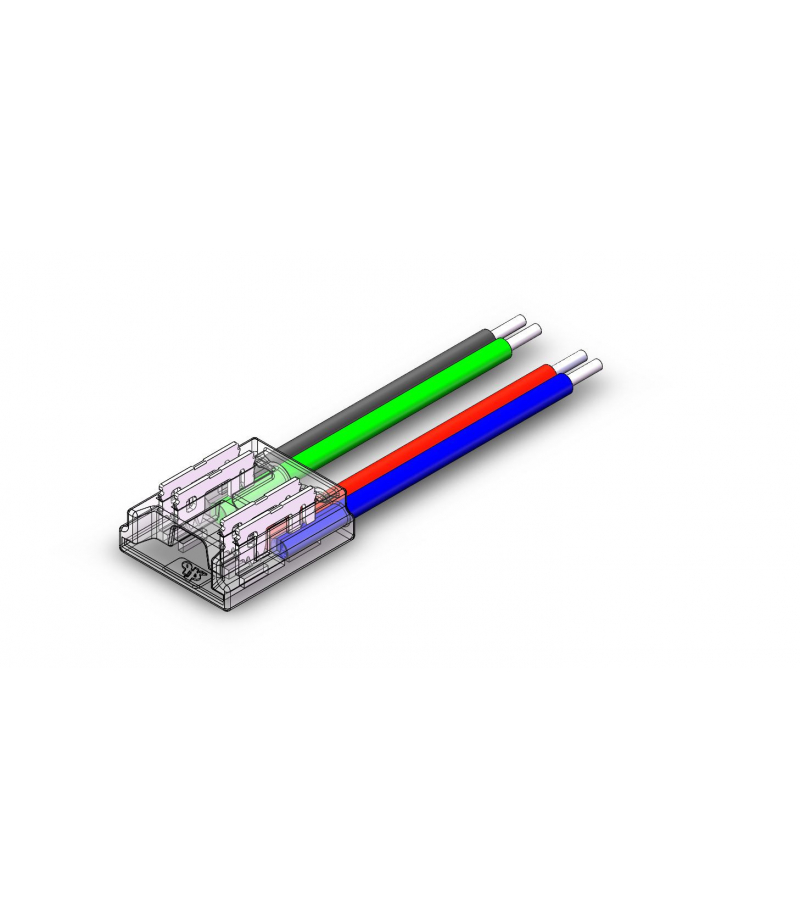 Złączka do taśm Fast Connector 3gen. COB 4pin 10mm 4A PCB-przewód 15cm PRIME (10 szt.) LED line PRIME 220508 LED line PRIME 220508