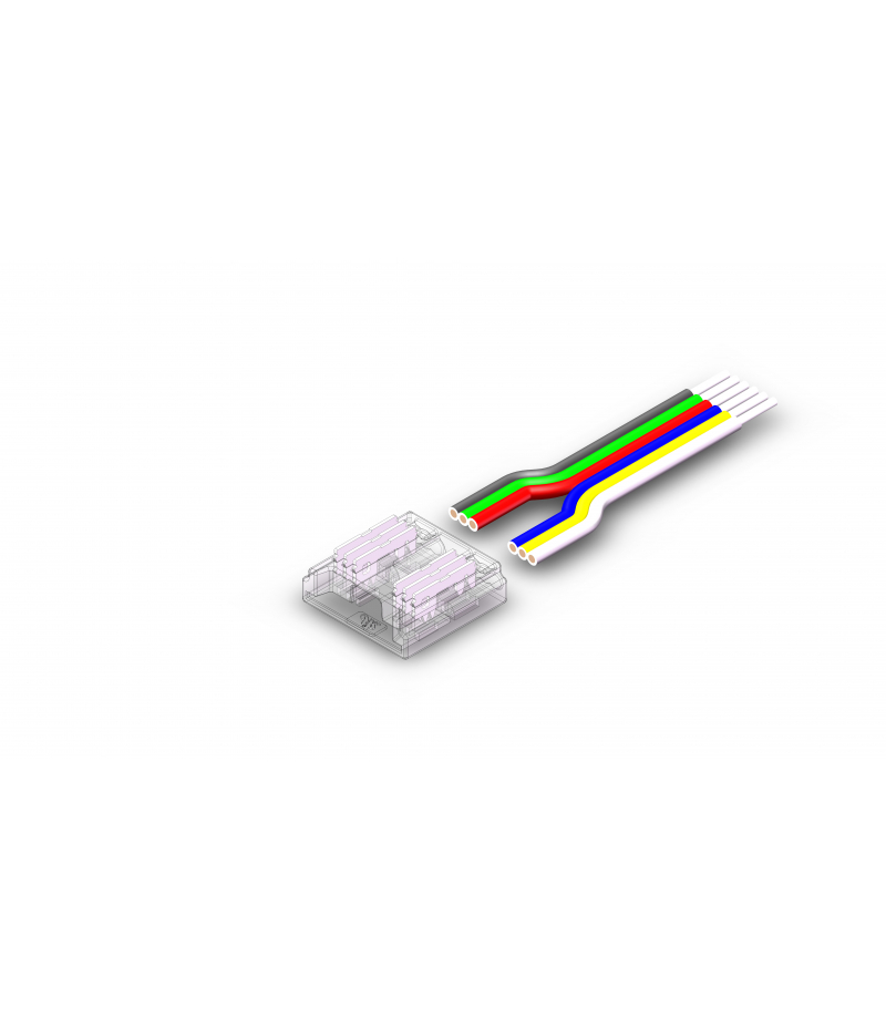 Złączka do taśm Fast Connector 3gen. COB 6pin 12mm 4A PCB-przewód 15cm PRIME (10 szt.) LED line PRIME 220539 LED line PRIME 220539