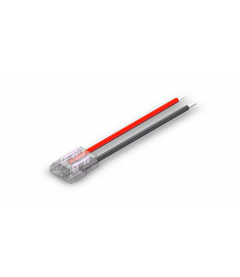 Złączka do taśm Fast Connector 3gen. SMD/COB 2pin 8mm 6A PCB-przewód 15cm PRIME (10 szt.) LED line PRIME 220393 LED line PRIME 220393