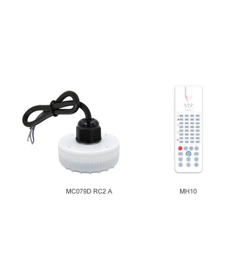 MERRYTEK mikrofalowy czujnik ruchu 15m RC2 A 3-step DIM 0-10V 12/24V IP65 Merrytek MC079D-RC2-A-IP65 Merrytek MC079D-RC2-A-IP65